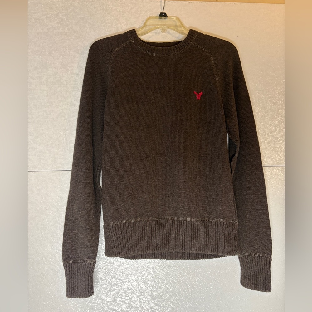 American Eagle Outfitters Dark Brown Crewneck Sweater Size S/P